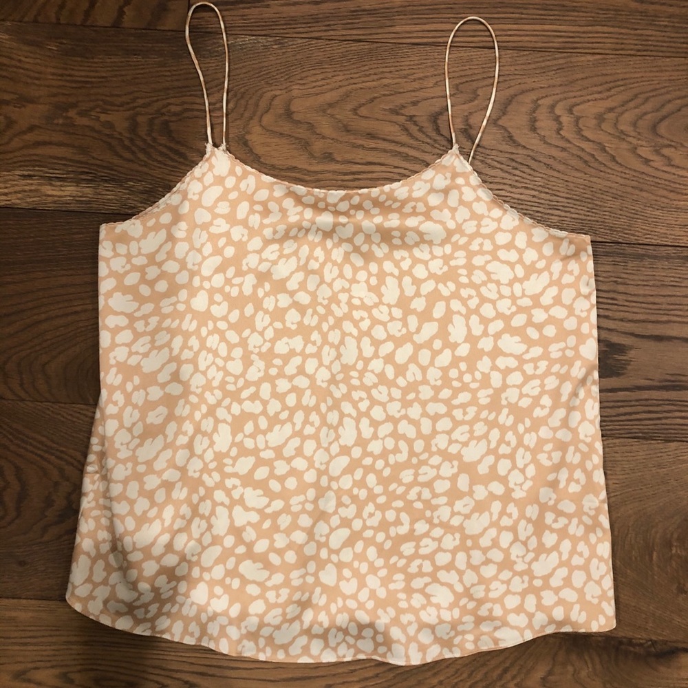NWT leopard pink silk tank top!